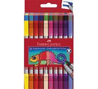 Faber-Castell 151119 - Set di penne con punta in feltro 20 pezzi, penne a doppia punta per bambini e adulti