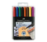 Faber-Castell Marqueurs permanents MULTIMARK 152309 Pointe S Étui de 8