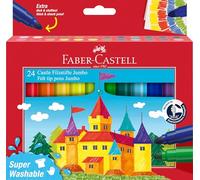 FABER-CASTELL 154324 - Set de feutres Jumbo, 24 feutres super lavables, set de peinture pour enfants
