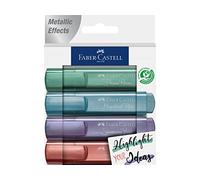 Faber-Castell 154624 - Surligneur TL 46 Metallic, étui de 4 pièces