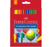 Faber-Castell 155208 - Stylo feutre Jumbo Connector Pen, étui de 6 NEUF