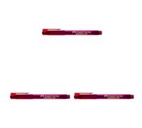 Faber-Castell 155421 Feutre d'écriture BROADPEN 1554 rouge (Lot de 3)
