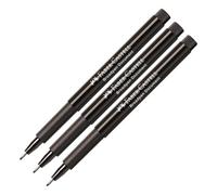 Faber-Castell 155499 Feutre d'écriture BROADPEN 1554 noir (Lot de 3)