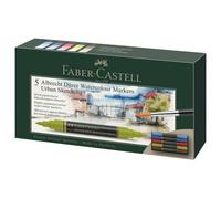 Faber-Castell 160308 Marqueur 5 Pièces Pointe Du Marqueur Bleu, Bleu Clair Et Rouge