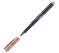 Faber-Castell 160752 - Marqueur Metallics avec pointe en fibre, largeur de trait 1,5 mm, convient à de nombreuses surfaces, avec effet métallique Copper cobana en bronze