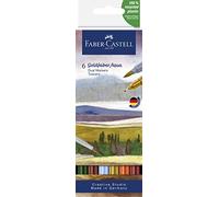 Faber-Castell 164521 - Goldfaber Aqua Dual Marker, Toscane, avec pointe pinceau et pointe fineliner, étui de 6 pièces