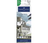 Faber-Castell 164807 - Goldfaber Sketch Marker Architecture, étui de 6 marqueurs à alcool avec pointe Brush et pointe Fineliner