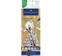 Faber-Castell 164808 - Goldfaber Sketch Marker Fashion, étui de 6 marqueurs à alcool avec pointe Brush et pointe Fineliner