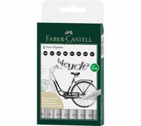 Faber-Castell 166008 Stylo Fin Noir 8 Pièce(S)