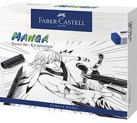 Faber-Castell Kit pour calligraphie PITT Artist Pen Manga Advanced – 8 feutres couleurs assorties