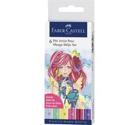 Set de 6 Feutres Faber-Castell Pitt Artist Pens Manga Shôjo