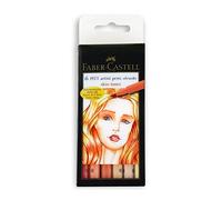 Faber-Castell 167162 Feutre PITT artist pen couleurs de chair étui de 6, Beige