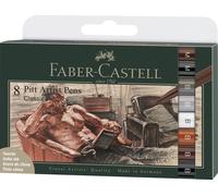 Faber-Castell 167172 - Crayon à encre de Chine Pitt Artist Pen, Classic, B/M, étui de 8 pièces