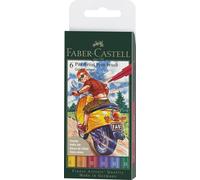 Faber-Castell 167174 - Tuschestift Pitt Artist Pen, roue chromatique, B, 6er Etui