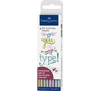 Faber-Castell PITT Bille métallique Portefeuille (lot de 4)