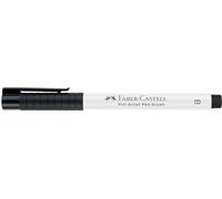 Faber-Castell 167401 - Boîte de 5 feutres Pitt Artist Pen blancs - Trait B - Pointe pinceau.