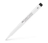 Faber-Castell 167401 Lot de 4 stylos à encre de Chine Pitt Artist Pen B avec pointe pinceau, blanc