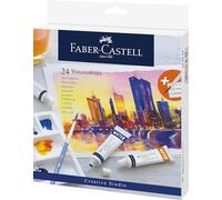 Faber-Castell 169624 - Aquarelle Creative Studio, 24 tubes, y compris palette de mélange et pinceau à aquarelle