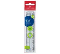 Faber-Castell 172015 Règle De Bureau 150 Mm Plastique Gris, Transparent