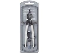 FABER-CASTELL 174014 - Compas à réglage rapide avec branches pliables, y compris adaptateur, tenons, pièces de rechange