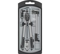 Faber-castell 174045 Compas à ajustement rapide avec adaptateur anniversaire + rallonge et accessoires