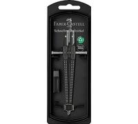 FABER-CASTELL 174434 - Compas à réglage rapide Grip, noir, set de compas avec pièces de rechange et mines