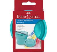 Faber-Castell 181580 - Gobelet à eau CLIC & GO, turquoise, 1 pièce