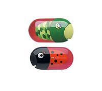 Faber-Castell 183526 Taille-crayon double avec gomme (coccinelle + poisson)