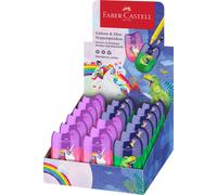 Faber-Castell 183551 FABER-CASTELL Taille-crayon double "Dino/Licorne", en présentoir