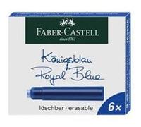 Faber-Castell 10104473 Lot de 6 Cartouches d'encre Bleu