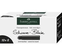Faber-Castell 185507 Lot de 6 cartouches d'encre effaçables pour stylos-plume avec système de cartouche standard Encre de qualité Fabriqué en Allemagne