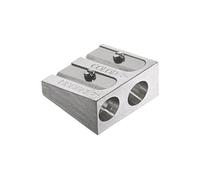 Faber-Castell 185710 - Taille-crayon double métal pour crayons de couleur et craies