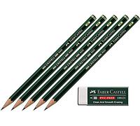 Faber-Castell 188121 - Gomme 7081 N sans PVC - Plastique (crayons 2B + gomme, blanc)