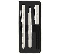 Faber-Castell 201527 - Set d'écriture Grip 2010, stylo à bille et plume, lait de coco, 1 pièce