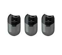 Faber-Castell 205005 Double taille-crayon 183500, couleur du boîtier: noir/transparent, lot de 3