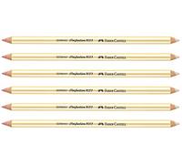 Faber-Castell 205021 Perfection 7057 Lot de 6 crayons gommes double face doux et durs