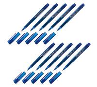FABER-CASTELL 205065 - Feutre fin Broadpen 1554, 0,8 mm, bleu, 10 pièces
