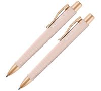 Faber-Castell 205092 - Stylo à bille Poly Ball pale rose, 2 pièces, avec mine XB interchangeable, indélébile