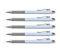 Faber-Castell 205210 - Porte-mines Apollo bleu ciel, 5 pièces, dureté B, mine 0,7 mm, gomme incluse