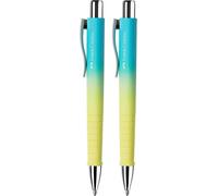 Faber-Castell 205217 - Poly Ball Sunrise Ballpoint Pen, 2 Pieces, With Interchangeable Xb Refill, Indelible