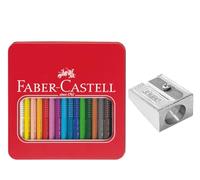 Faber-Castell 205226 - Set de crayons de couleur pour la rentrée scolaire, 17 pièces, avec taille-crayon pour crayons de couleur Jumbo