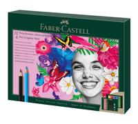 FABER-CASTELL 210053 Drawing Set 40 Pieces with Polychromos Colouring Pencils an