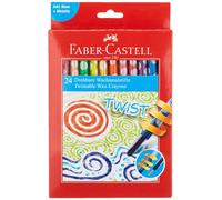 Faber-Castell 24 Twistable Wax Crayons 24 count (Pack of 1)