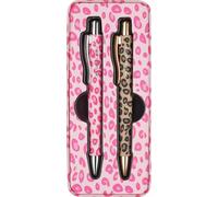 Faber-Castell 241147 - Stylo à bille Poly Ball Leo Sugarspots, 2 pièces, avec recharge XB remplaçable, coffret cadeau dans un étui métallique