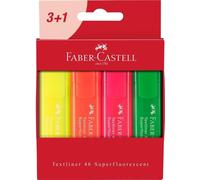 Faber-Castell 254604 FABER-CASTELL Surligneur TEXTLINER 1546, étui carton de 4 pièces