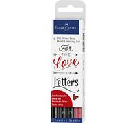 Faber-Castell 267115 Crayon à encre de Chine PITT® ARTIST PEN - étui de 4 pièces Lettering