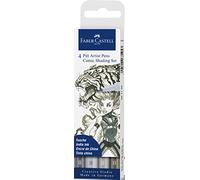 Faber-Castell 267195 - Pitt Artist Pen Brush, Comic Shading Set, 4 pieces, brush pen set