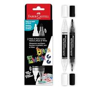 FABER-CASTELL 285503 - Marqueur acrylique Shake&Paint Black Edition, 2 crayons acryliques, marqueur avec 2 pointes rondes (3 mm et 1 mm)