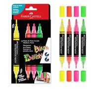 FABER-CASTELL 285505 - Marqueur acrylique Shake&Paint Black Edition, 4 crayons acryliques, marqueur avec 2 pointes rondes (3 mm et 1 mm)