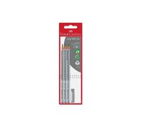 Faber-Castell 3 Crayon Graphite Grip 2001, Hb + 1 Gomme
